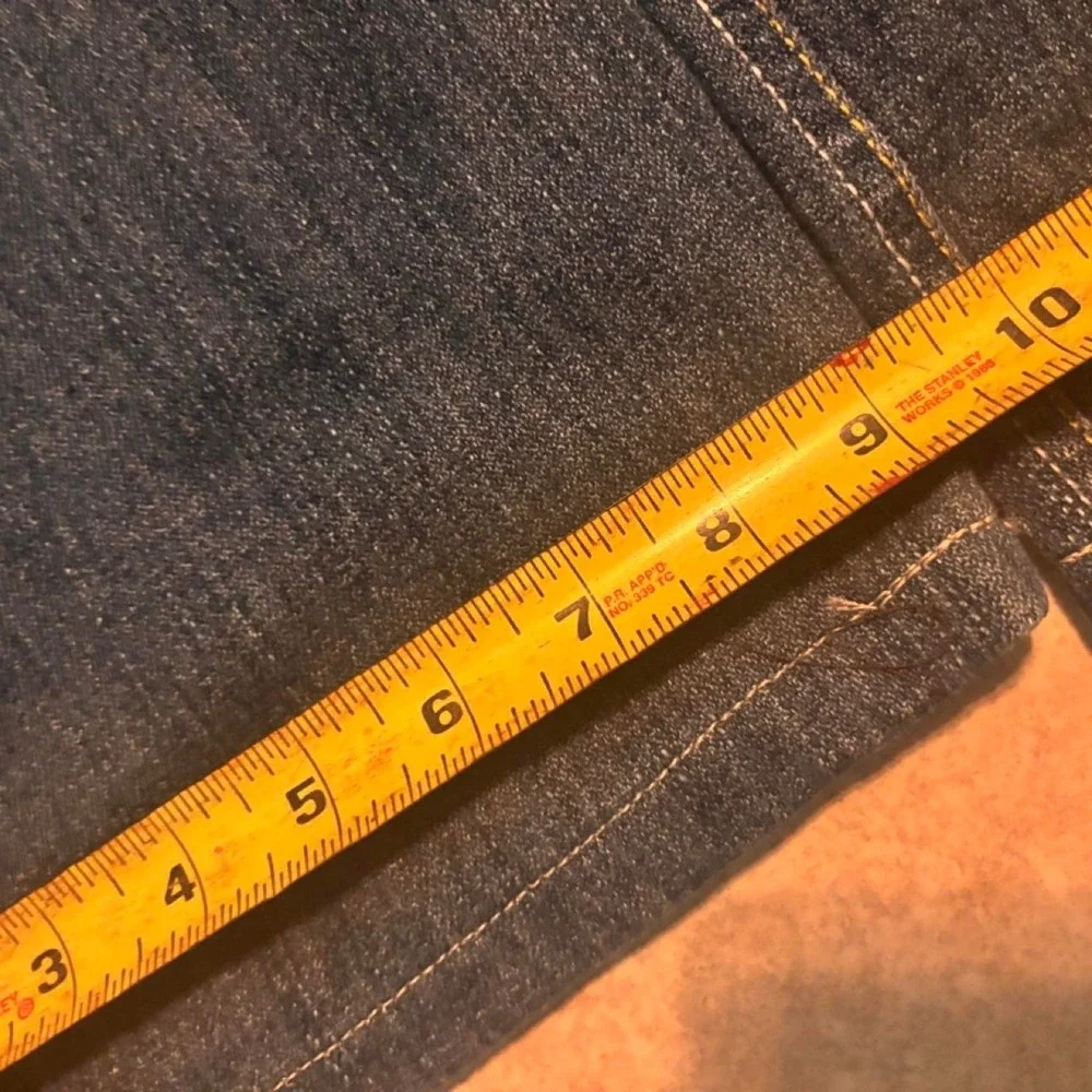 Navy blue makaveli denim jeans with a relaxed baggy bootcut fit Size 36x30